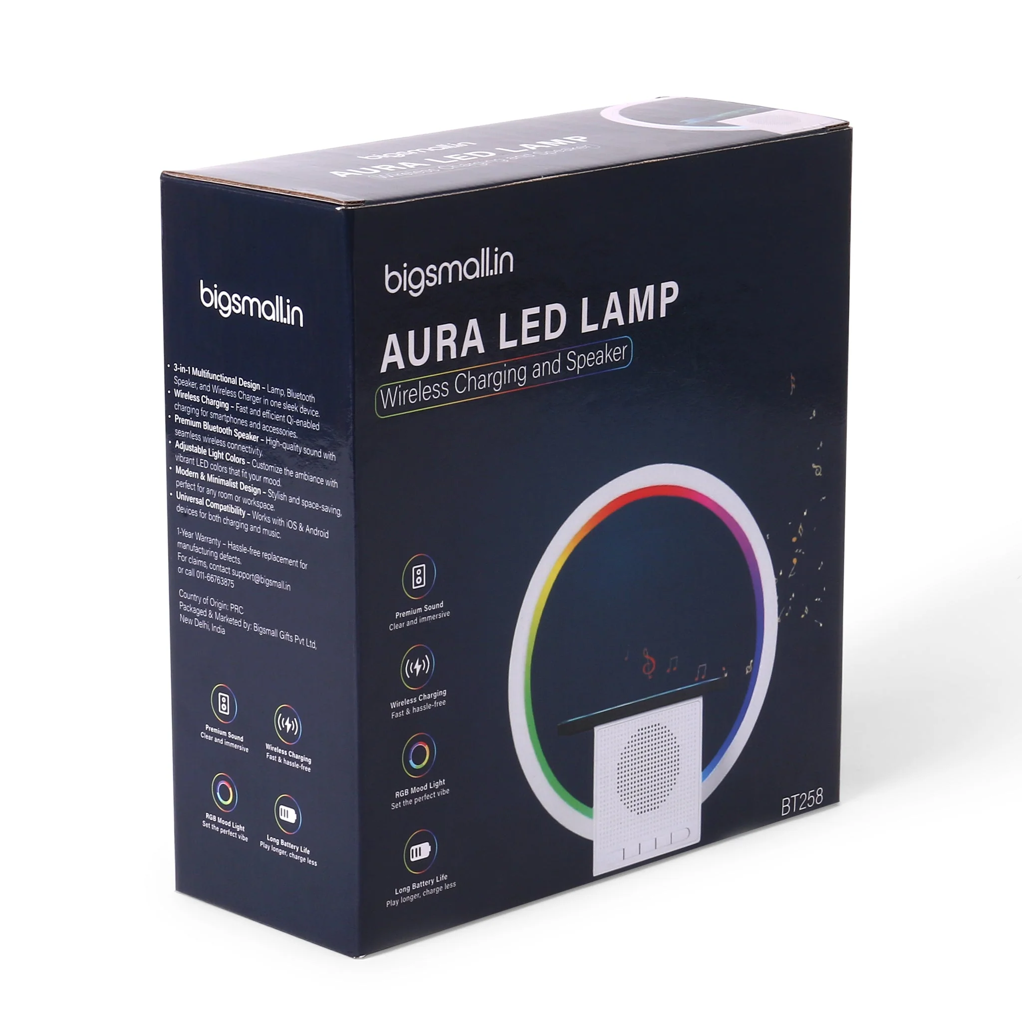Aura LED Lamp with Wireless Charging & Speaker - Image 10