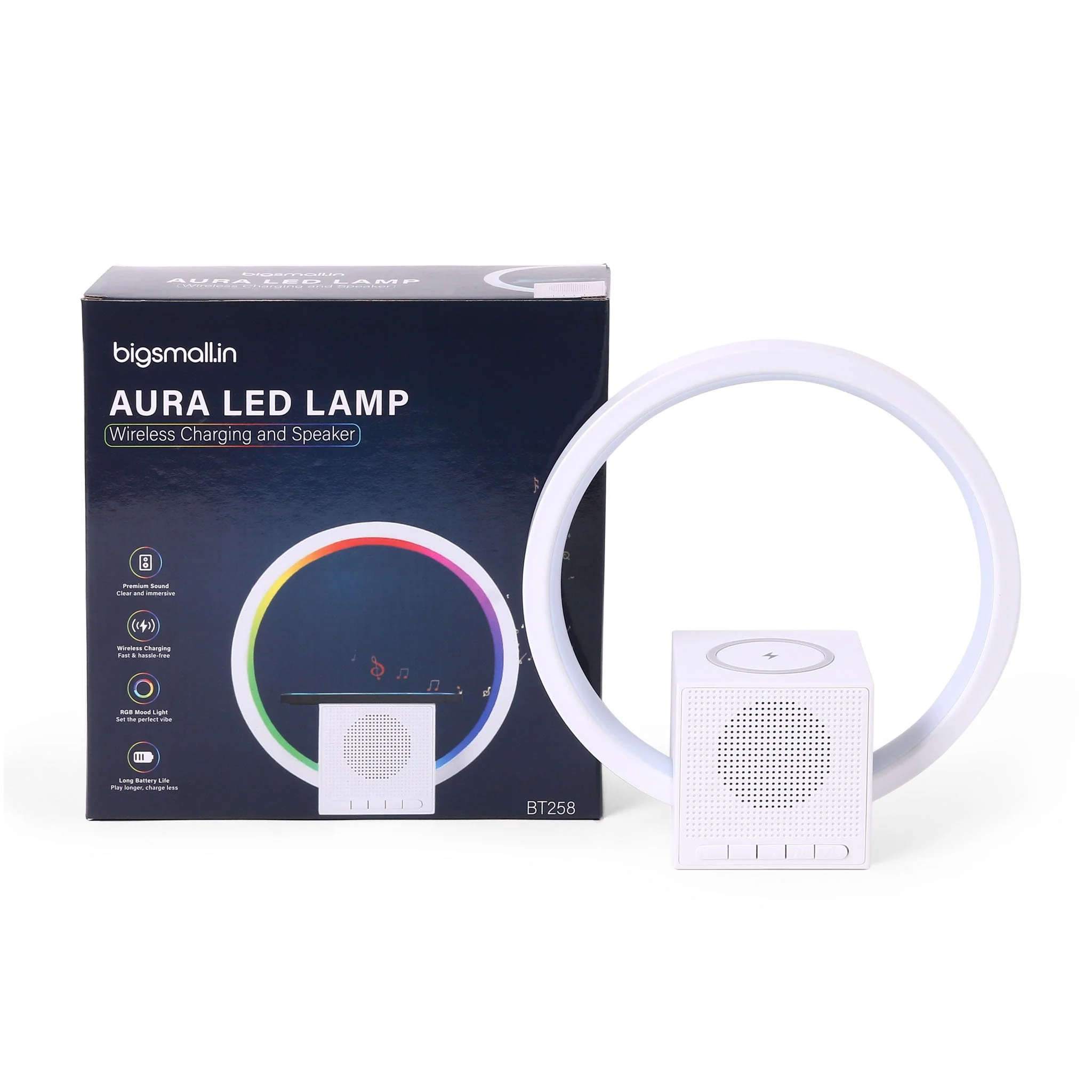 Aura LED Lamp with Wireless Charging & Speaker - Image 5