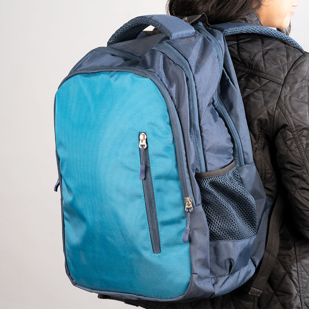 Classic Blue Laptop Backpack - Image 4