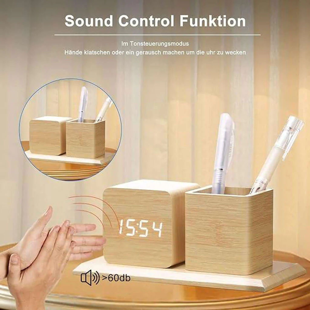 Digital Clock With Pen Stand - Image 2