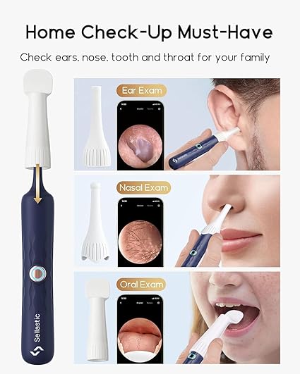 Ear Cleaner Tool Kit, Reusable Ear Wax Removal Tweezers Cleaning with Flexible 1080p Camera Wireless with WiFi - Image 6