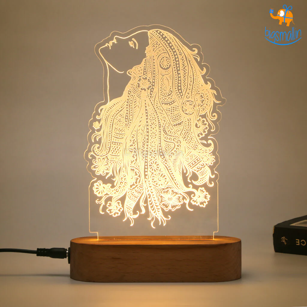 Girl Portrait Hologram Lamp - Image 3