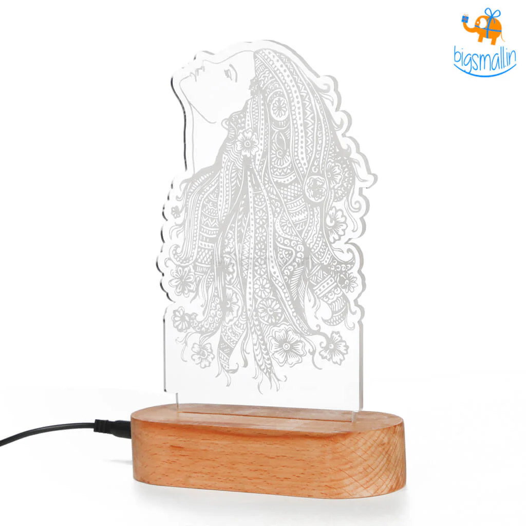 Girl Portrait Hologram Lamp - Image 6