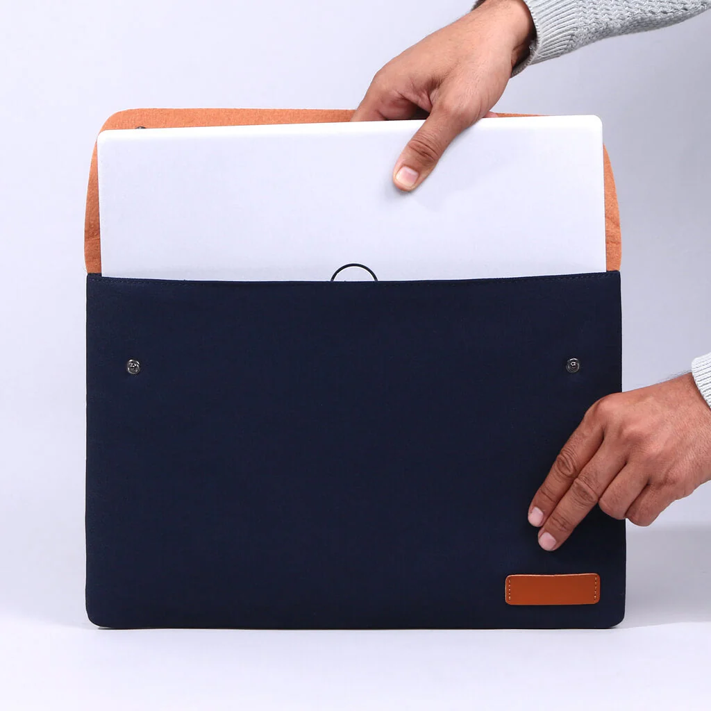 Leather & Canvas Laptop Sleeve - Image 2