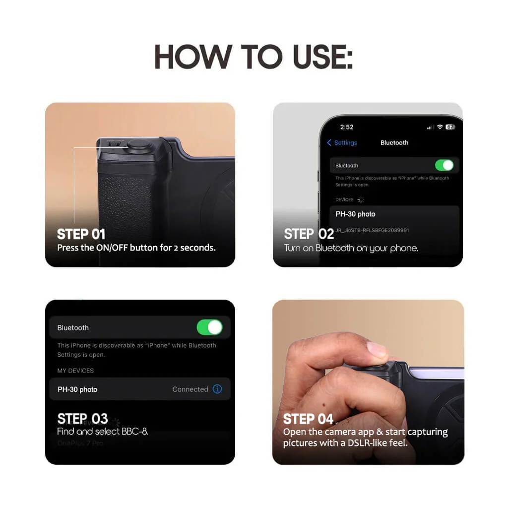 MagSafe Camera Grip with Bluetooth Photo Shutter - Image 3