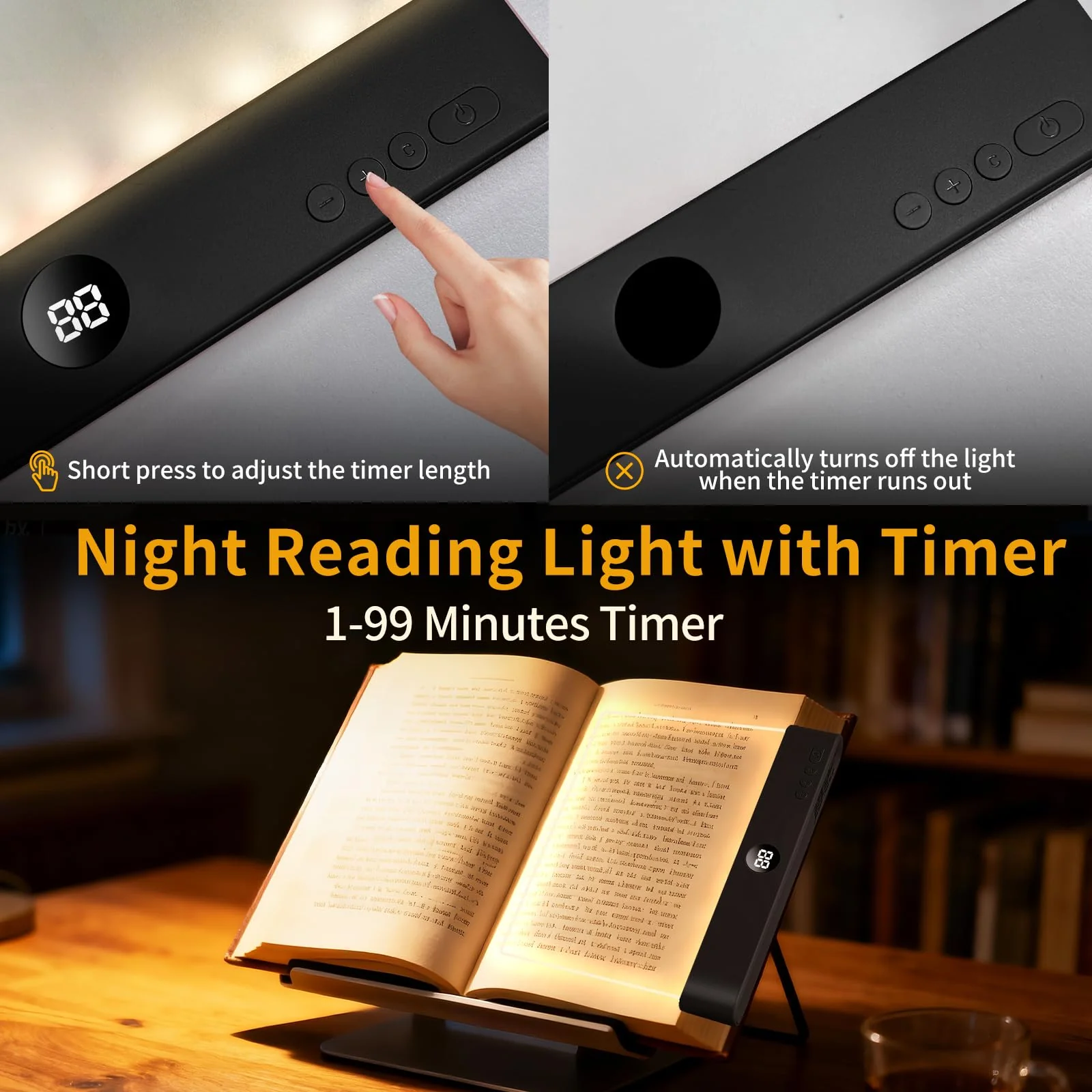 Night Vision Led Book Light Panel | Book Reading Light Panel Portable and Lightweight Indoor and Outdoor Travel Uses Night Reading Light, Eye Care Book Lamp - Image 3