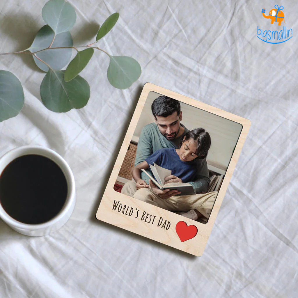 Personalized Best Dad Wooden Fridge Magnet - Image 2