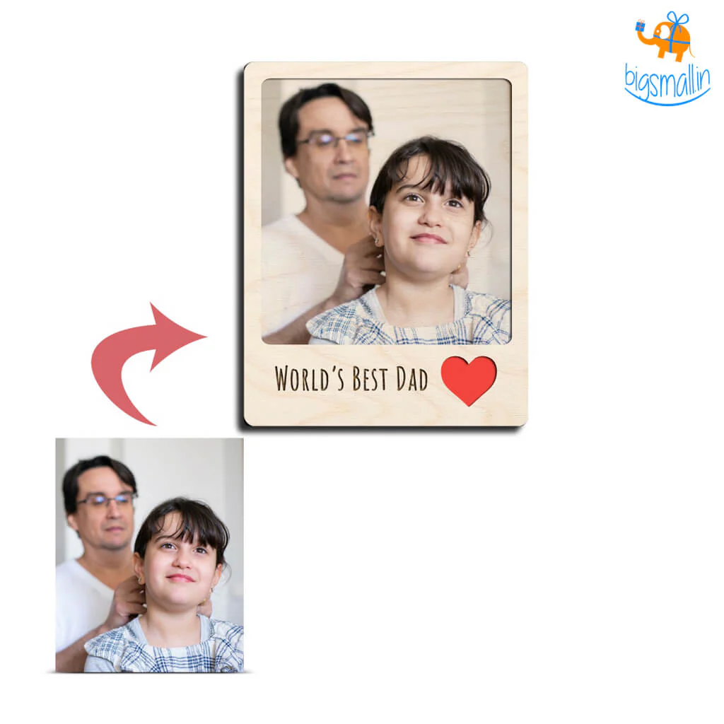 Personalized Best Dad Wooden Fridge Magnet - Image 3