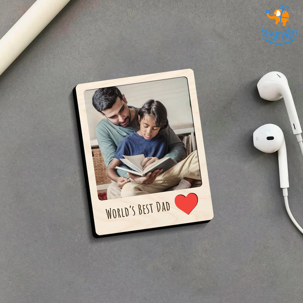 Personalized Best Dad Wooden Fridge Magnet - Image 6