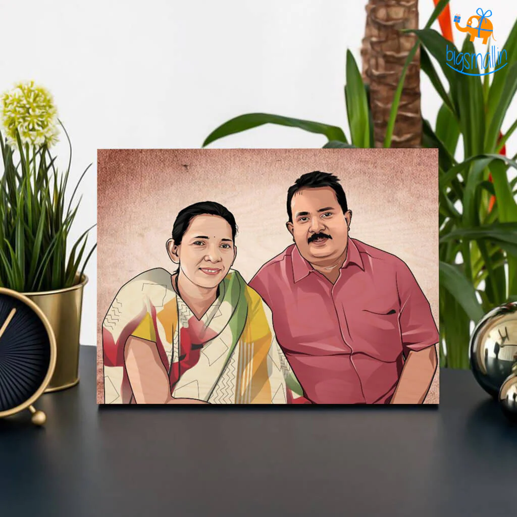 Personalized Caricature Wooden Portrait - Image 11