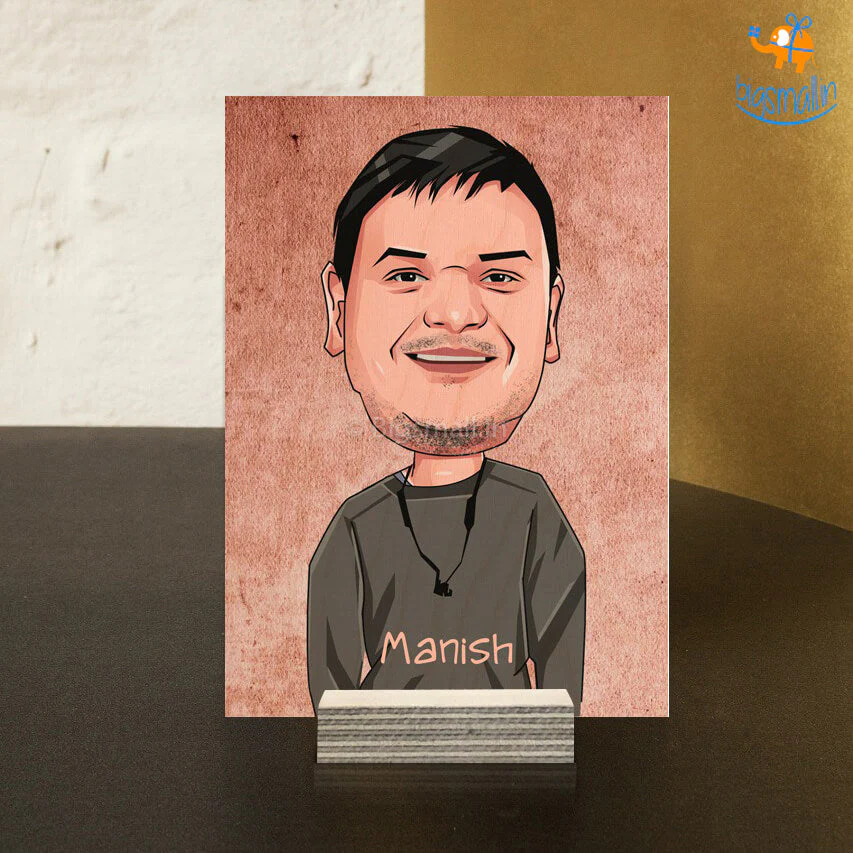 Personalized Caricature Wooden Portrait - Image 15