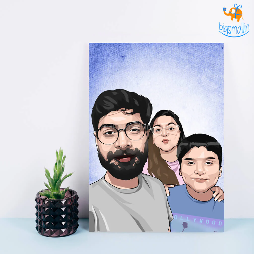 Personalized Caricature Wooden Portrait - Image 9