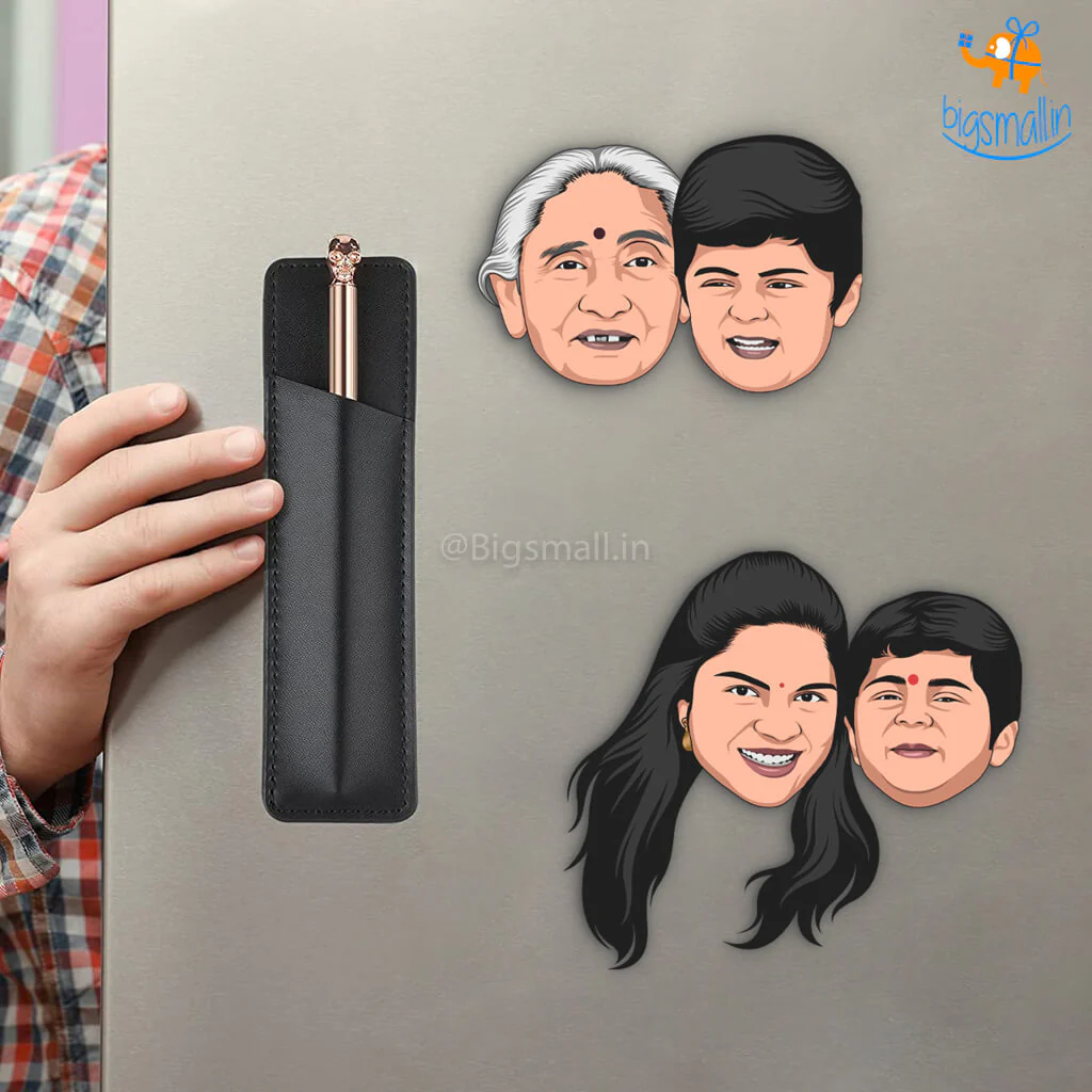 Personalized Caricature Wooden Fridge Magnet - Image 11