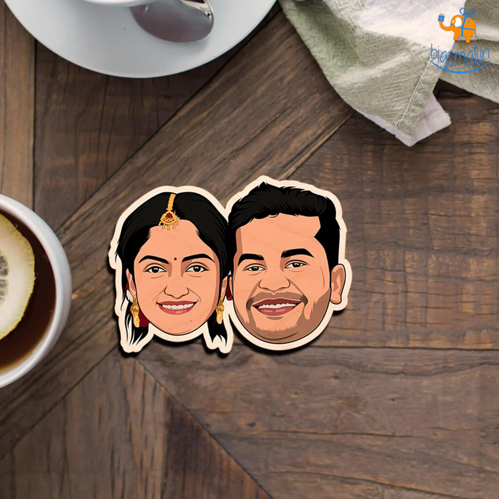 Personalized Caricature Wooden Fridge Magnet - Image 19