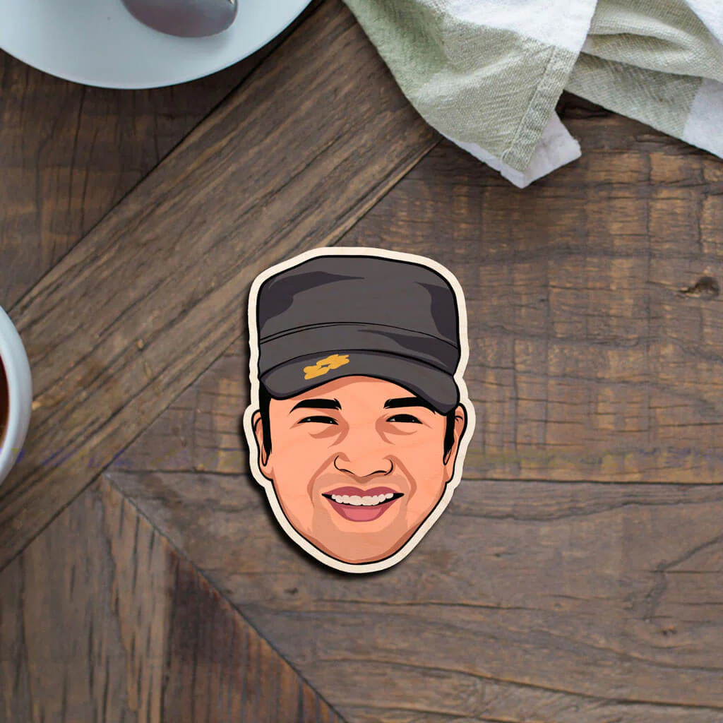Personalized Caricature Wooden Fridge Magnet - Image 20