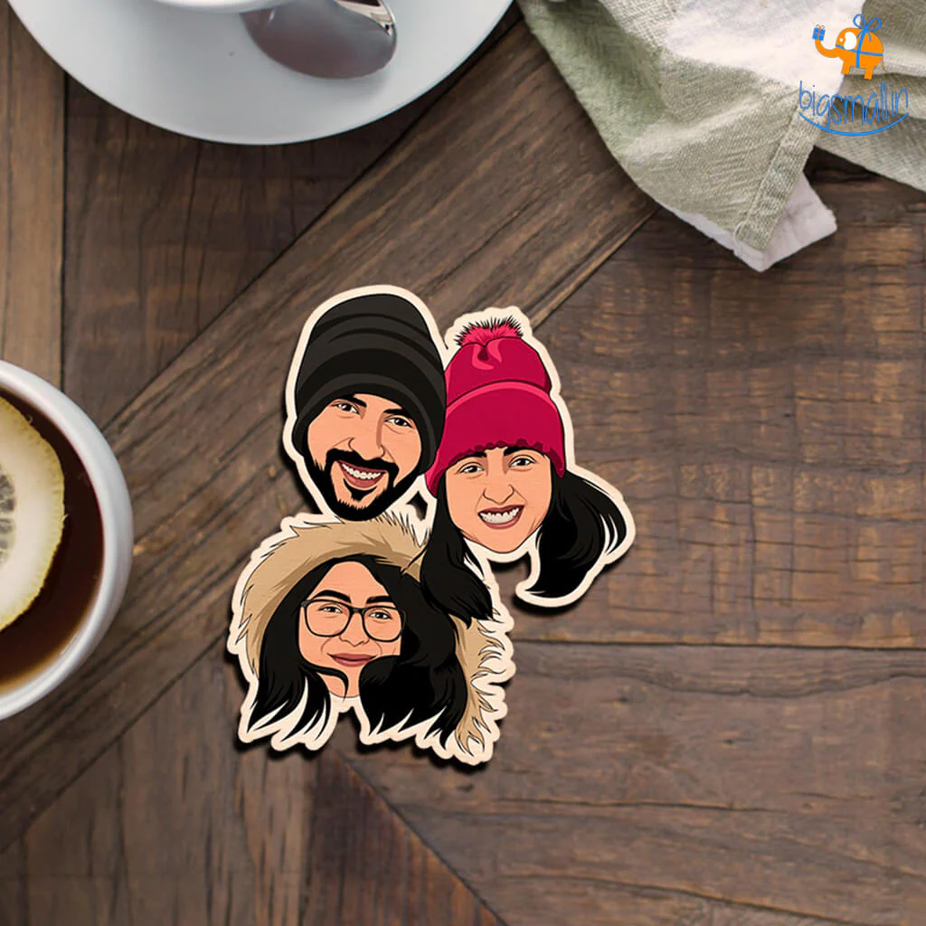 Personalized Caricature Wooden Fridge Magnet - Image 21