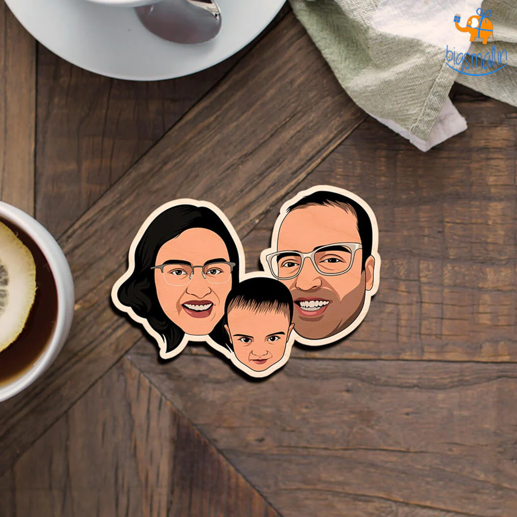 Personalized Caricature Wooden Fridge Magnet - Image 22