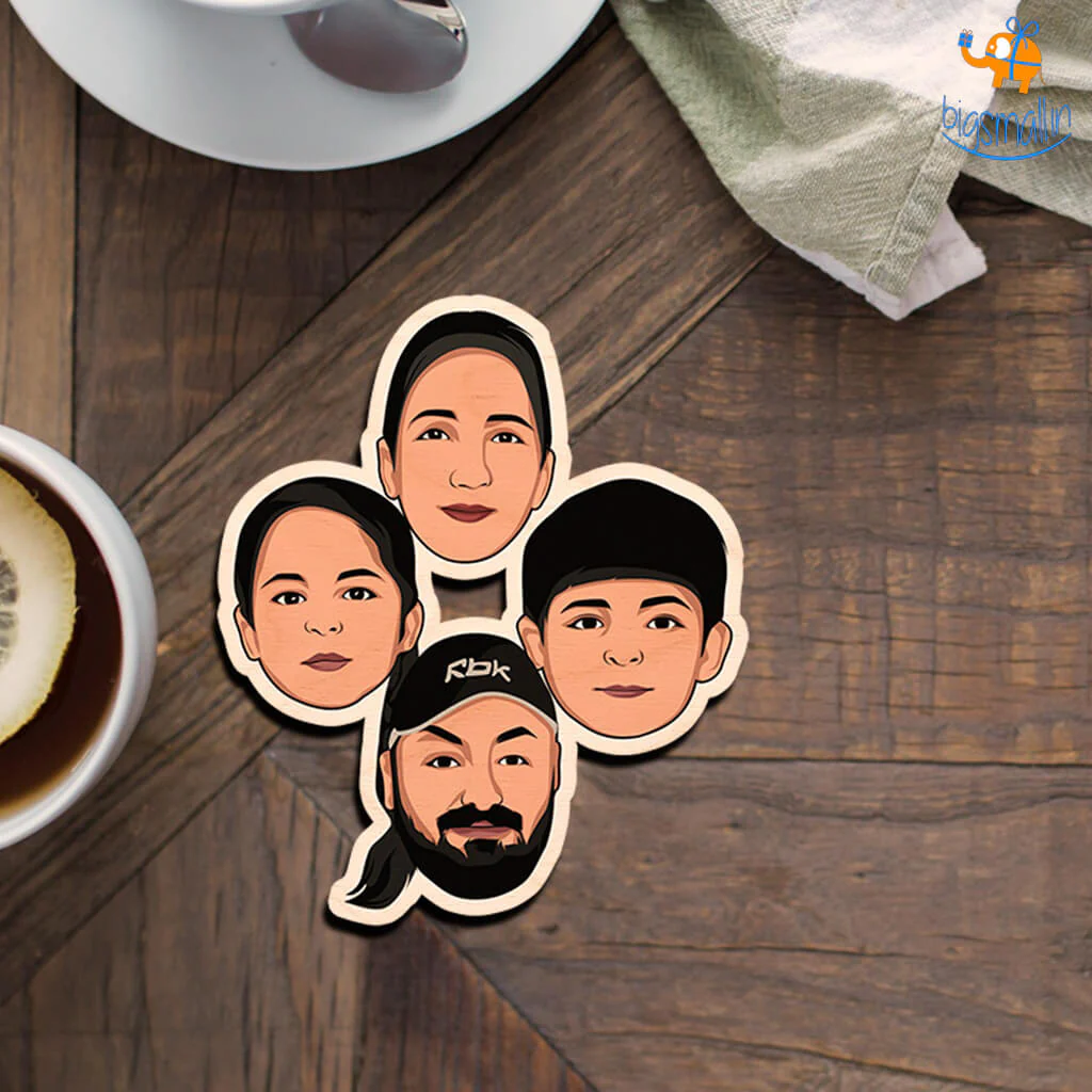 Personalized Caricature Wooden Fridge Magnet - Image 24
