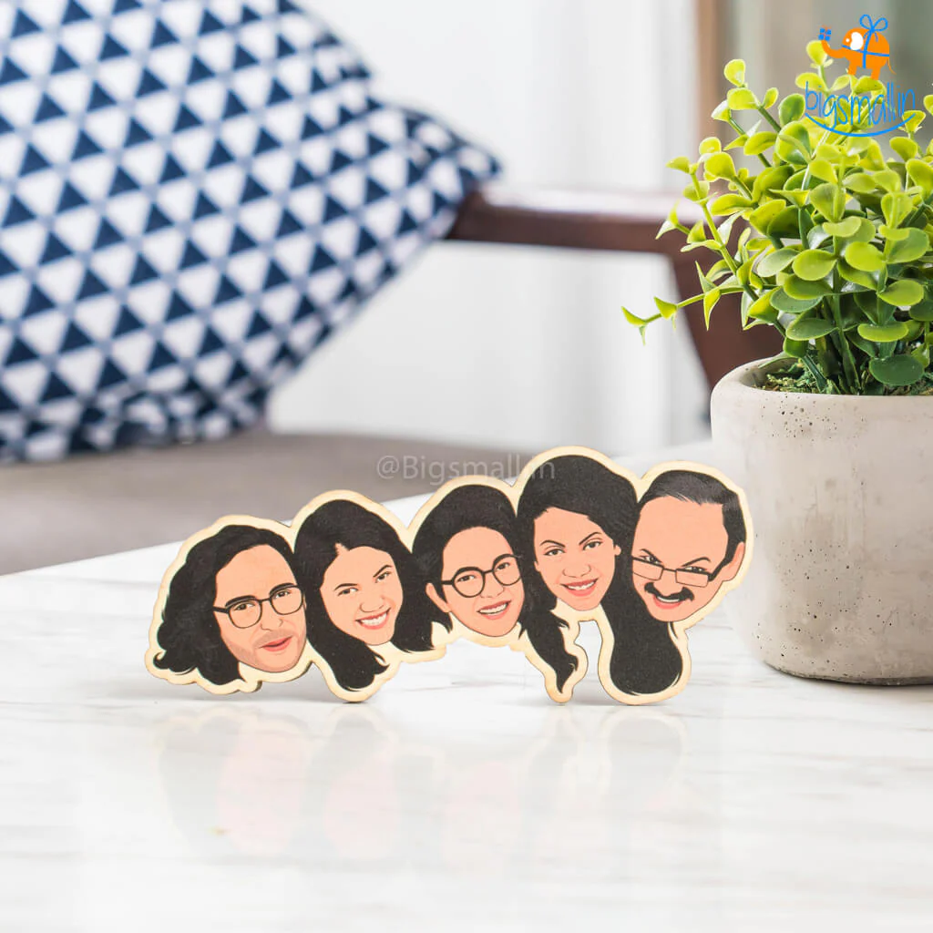 Personalized Caricature Wooden Fridge Magnet - Image 25