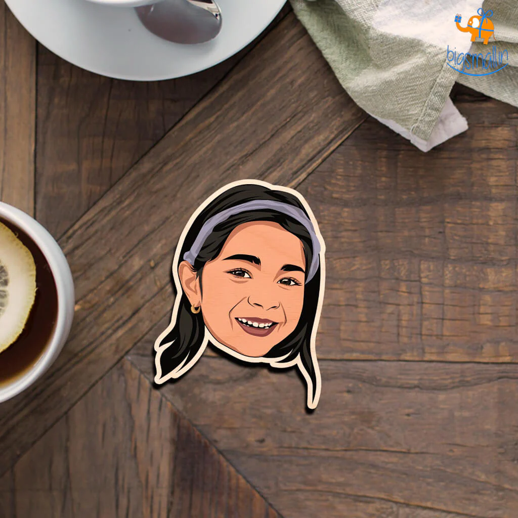 Personalized Caricature Wooden Fridge Magnet - Image 26