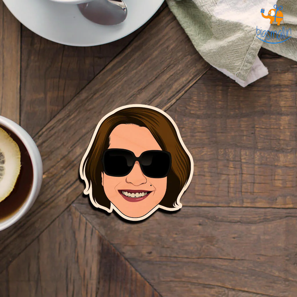 Personalized Caricature Wooden Fridge Magnet - Image 27