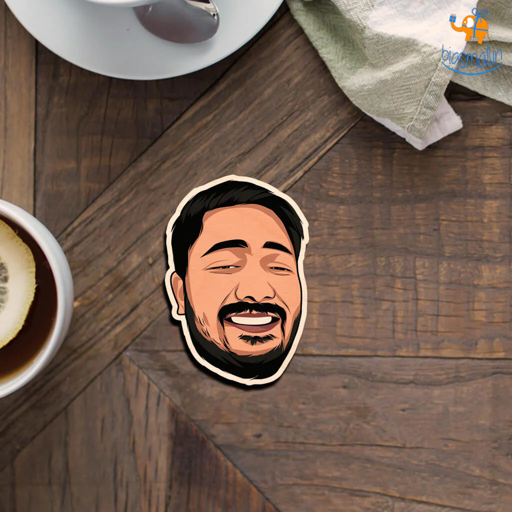 Personalized Caricature Wooden Fridge Magnet - Image 28