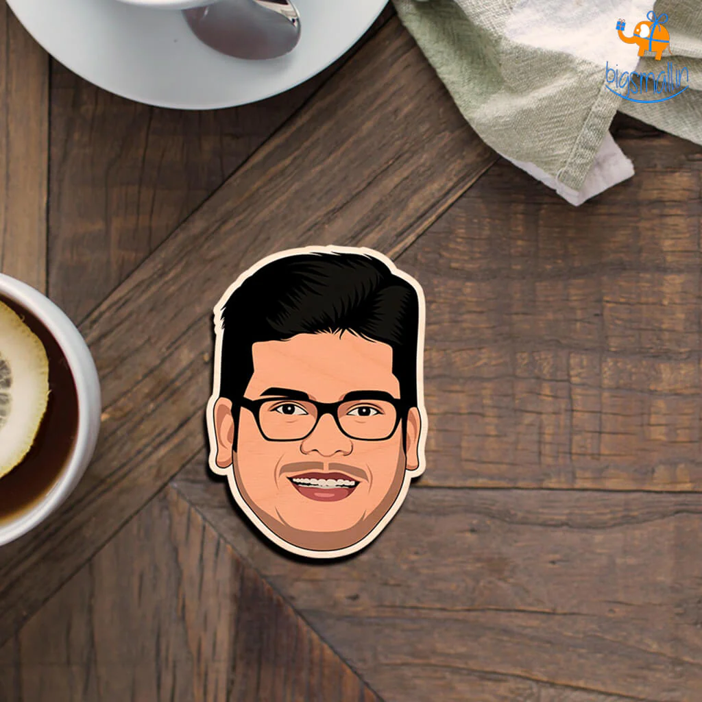 Personalized Caricature Wooden Fridge Magnet - Image 29