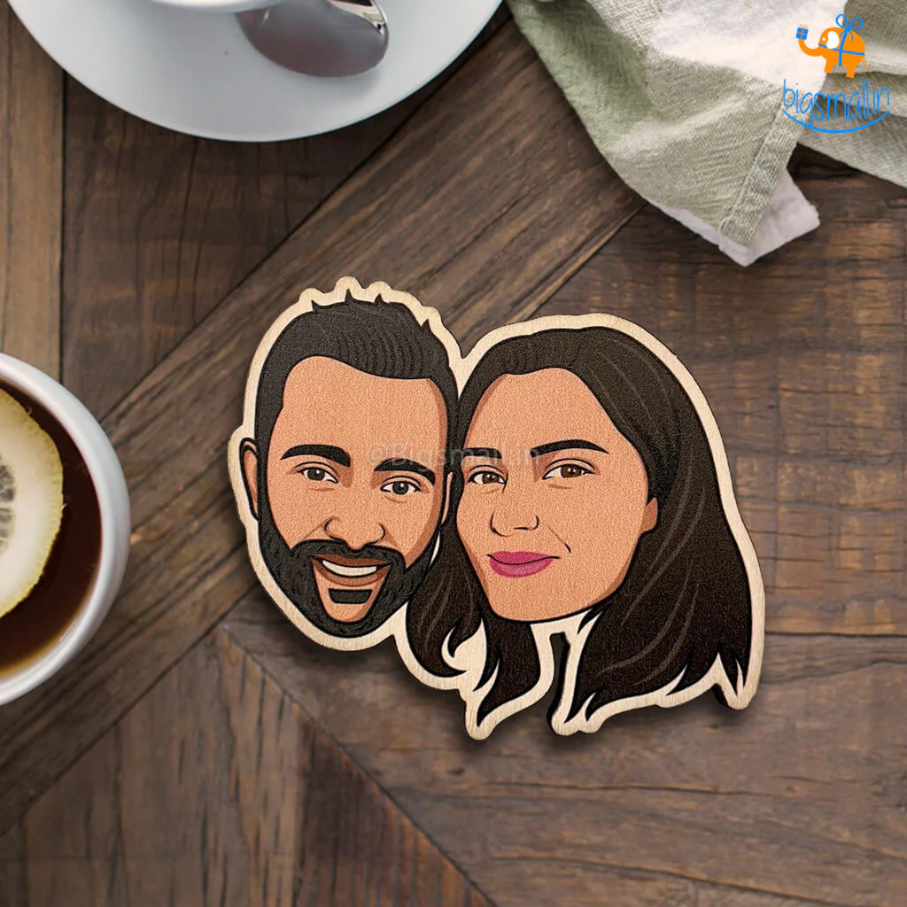 Personalized Caricature Wooden Fridge Magnet - Image 5
