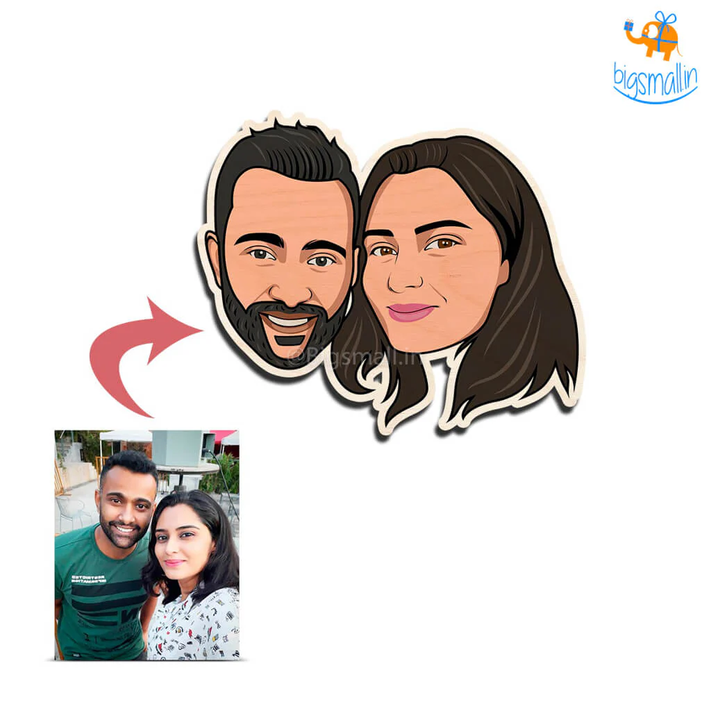 Personalized Caricature Wooden Fridge Magnet - Image 7