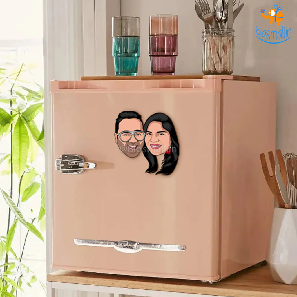 Personalized Caricature Wooden Fridge Magnet - Image 9