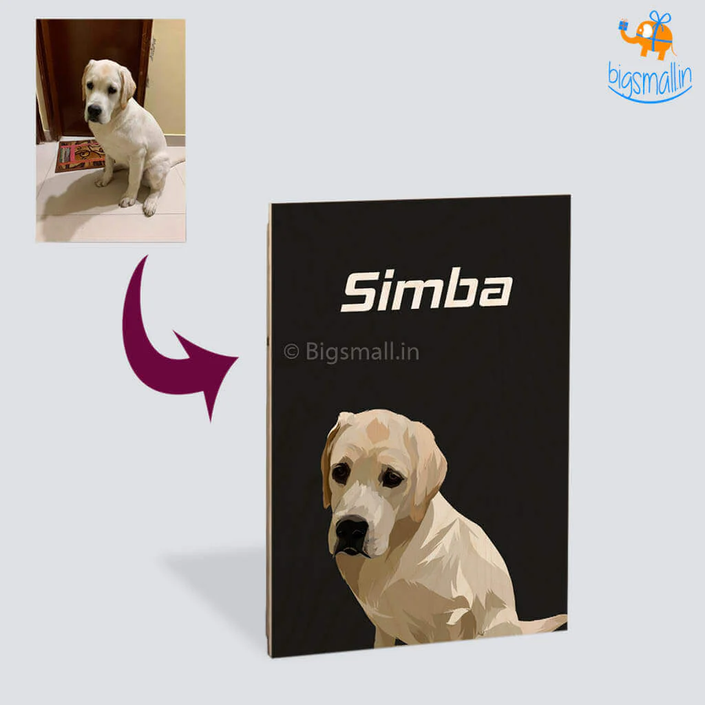 Personalized Pets Caricature Wooden Portrait - Image 10