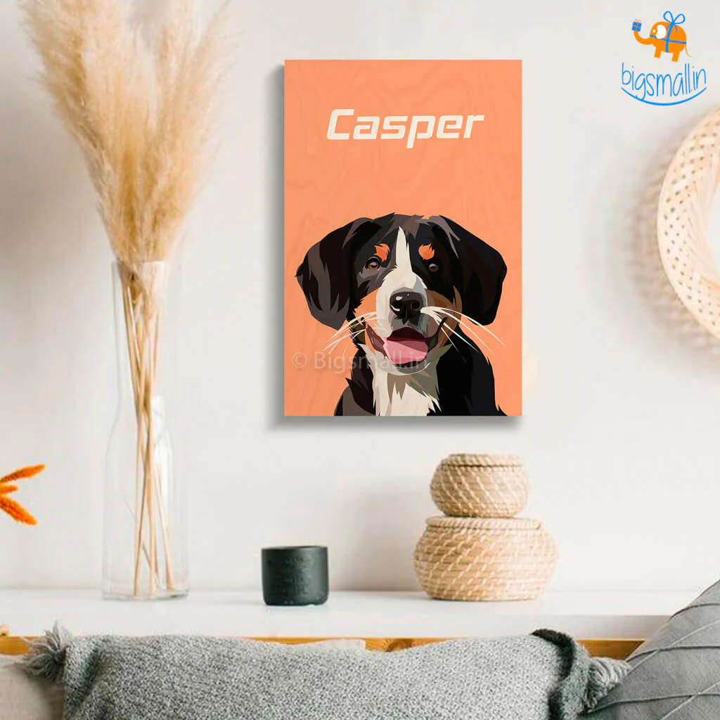 Personalized Pets Caricature Wooden Portrait - Image 11