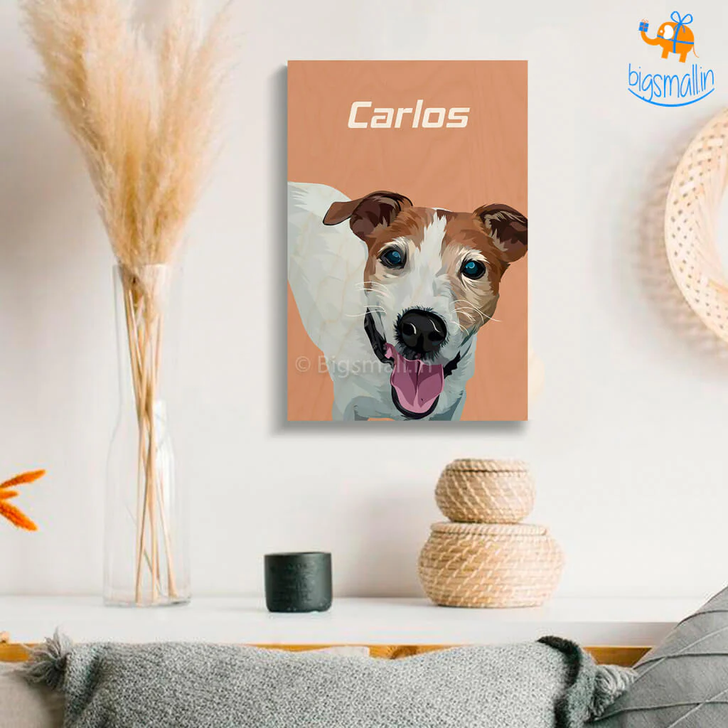 Personalized Pets Caricature Wooden Portrait - Image 13