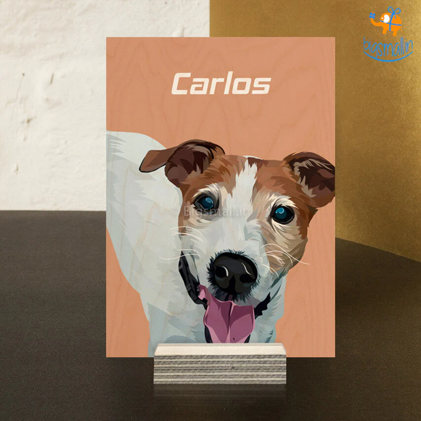 Personalized Pets Caricature Wooden Portrait - Image 15