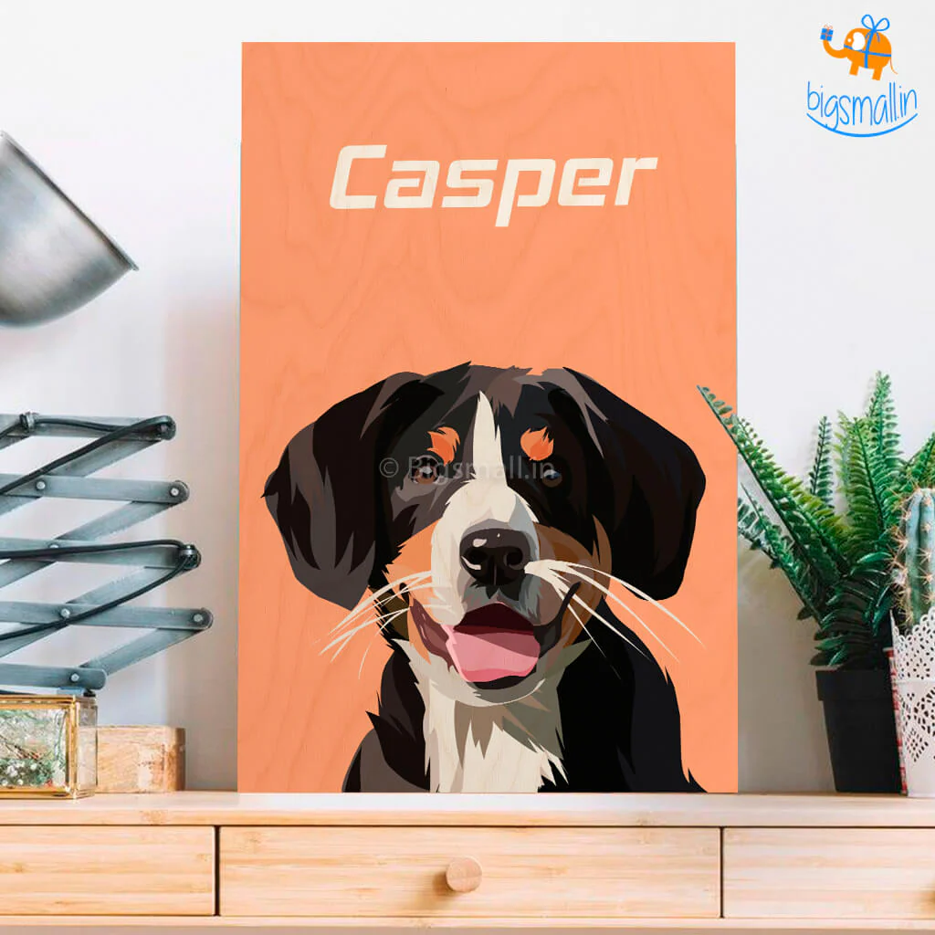 Personalized Pets Caricature Wooden Portrait - Image 5