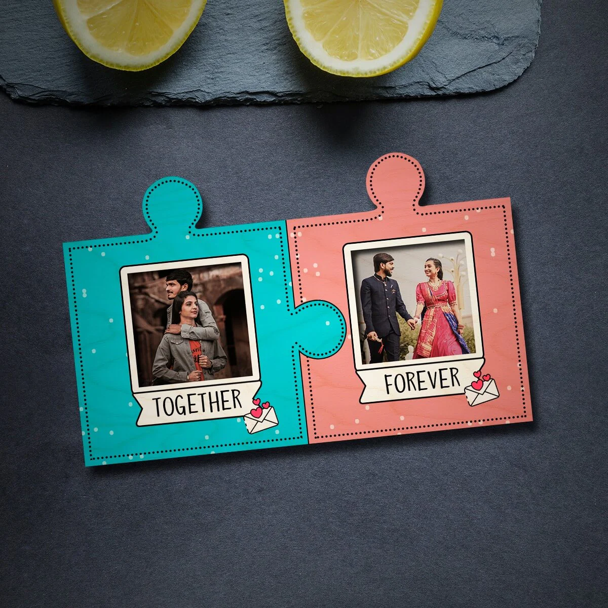 Personalized Puzzle Pieces Wooden Fridge Magnet - Image 4