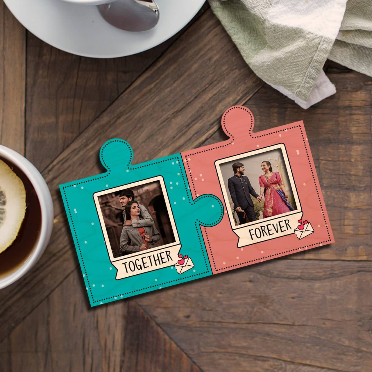 Personalized Puzzle Pieces Wooden Fridge Magnet - Image 7