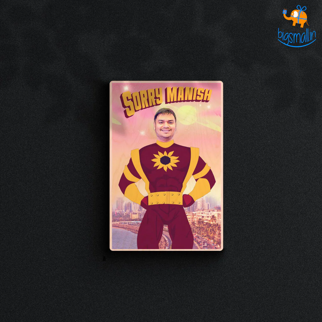 Personalized Sorry Shaktiman Wooden Frame - Image 4