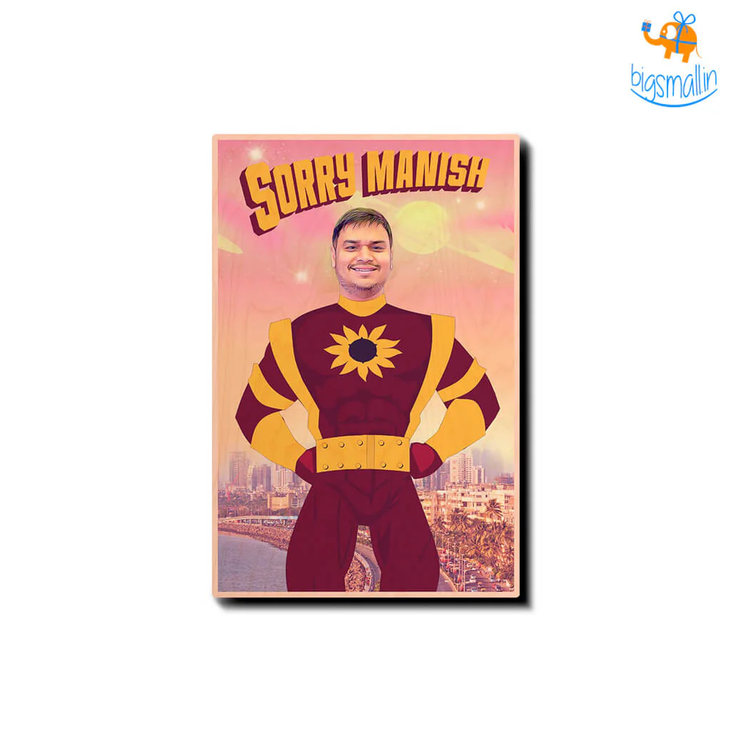 Personalized Sorry Shaktiman Wooden Frame - Image 5