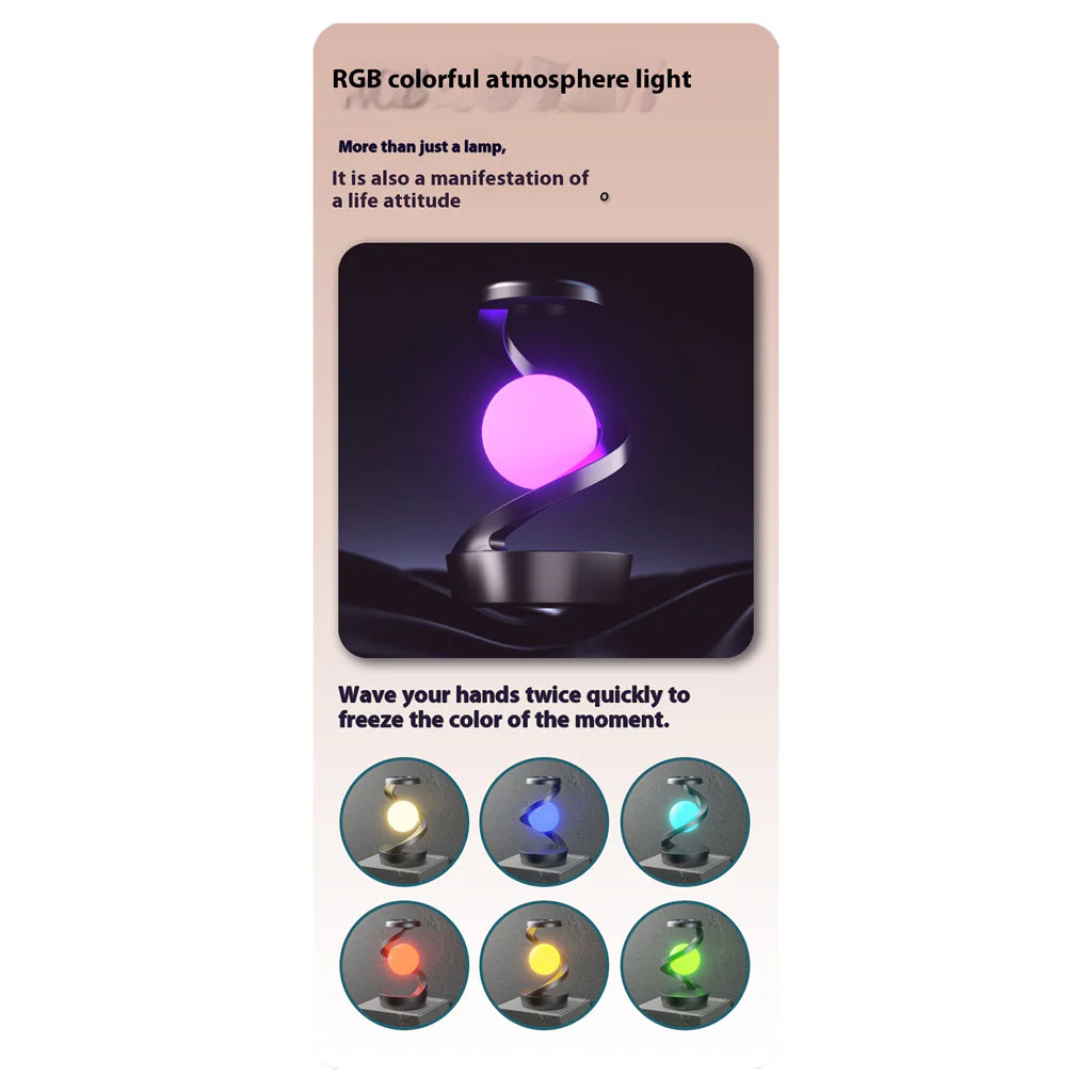 Leviosa Rotating Suspension Lamp with Wireless Charger - Image 3