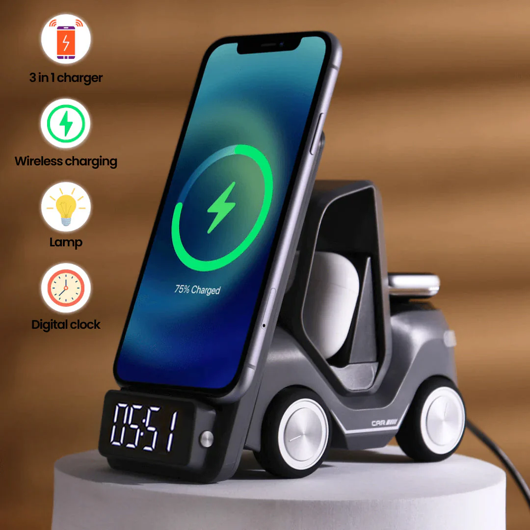 Charge Cruiser - 3 in 1 Wireless Charger with Clock - Image 3