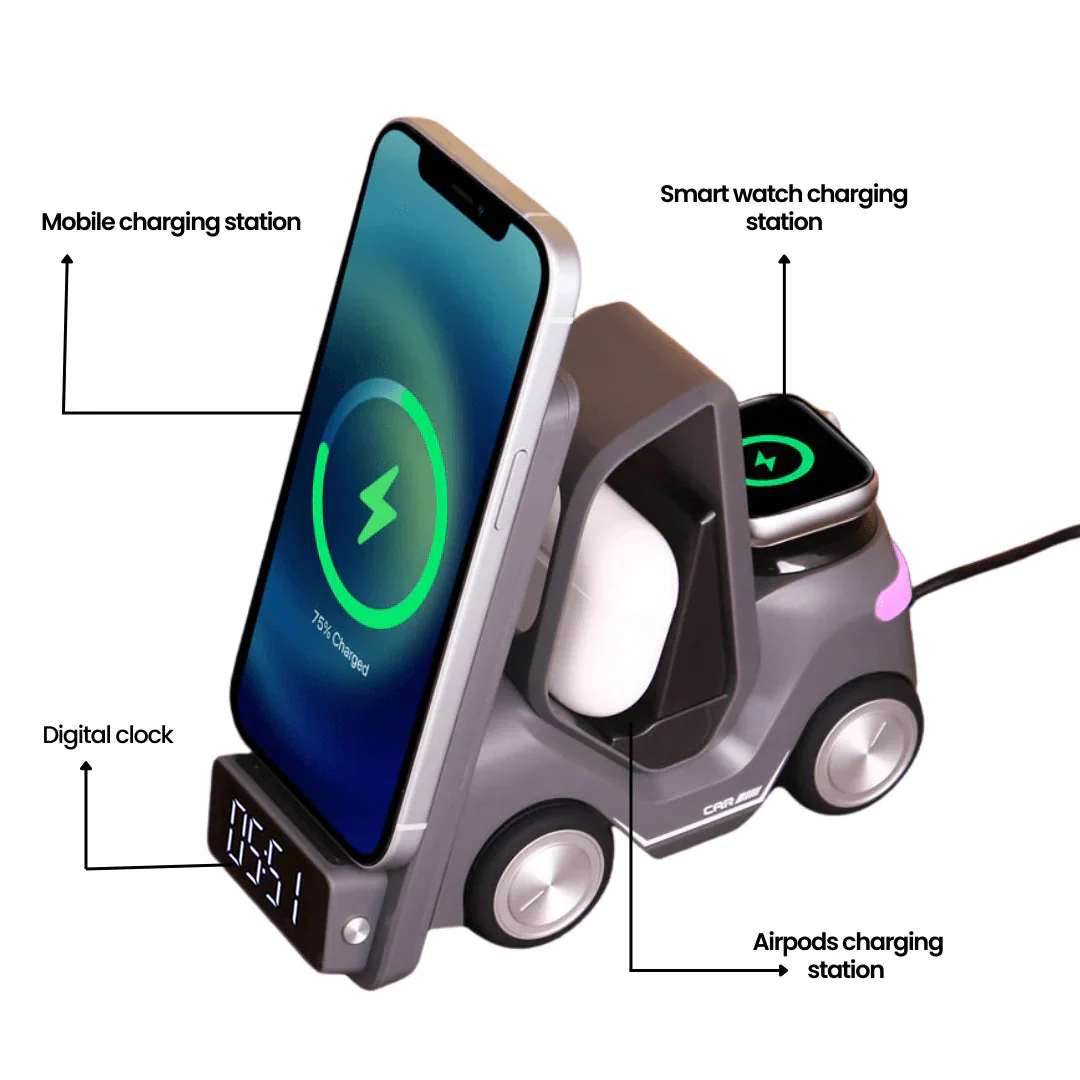 Charge Cruiser - 3 in 1 Wireless Charger with Clock - Image 4