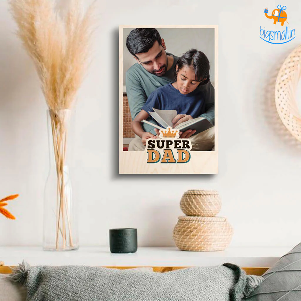 Super Dad Personalized Wooden Print Frame - Image 5